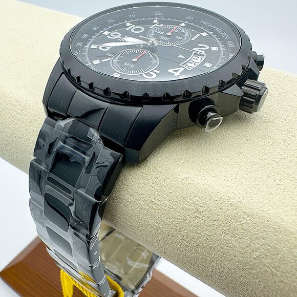 Invicta Specialty Chronograph Black Dial Black Ion-plated Men's Watch Tachymeter - Picture 7 of 9